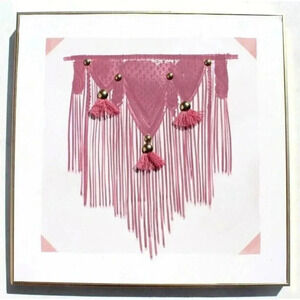 Wall Hanging ART Display Macrame Boho Picture Tassels Home Wall Decor